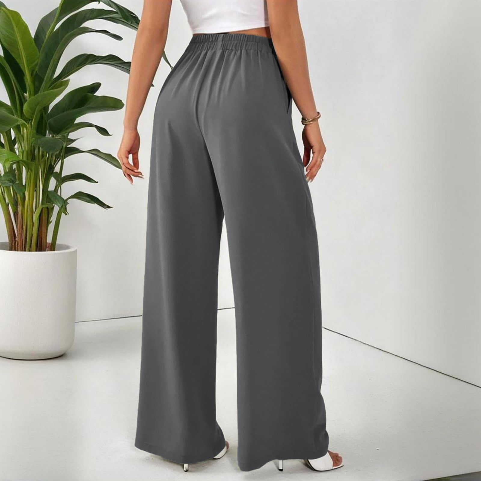 Xyxonk Wide Leg Pants for Women Loose Fit High Waisted Work