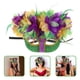 thumbnail image 3 of KAKOWELY Máscara de carnaval, máscara de mascarada, máscara de fiesta de cosplay de Halloween, máscara de media máscara, máscara de disfraz con penacho, máscara de mascarada multicolor, 3 of 4