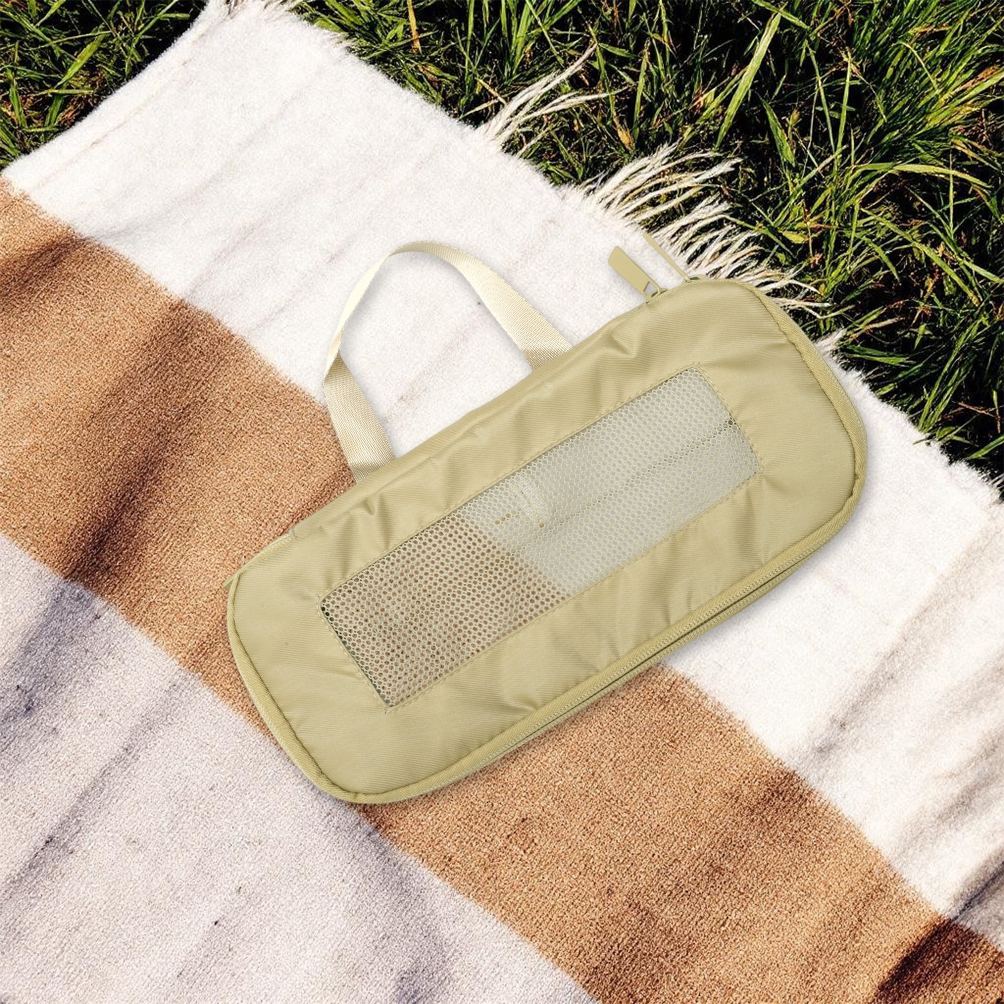 Unique Bargains Portable Packing Cube 1pc Organizer Khaki 10.63"x4.72"x4.72"