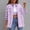 Multicolor, variant on Denim Jacket for Women Solid Color Loose Distressed Long Sleeve Button Down Frayed Hem Casual Vintage Spring Autumn Daily Commute Office Work S Hot Pink