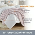 thumbnail image 3 of Swift Home Oversized 60" x 70" Extra-Fluffy High Pile Cotton Candy Soft Faux Fur Throw Blanket, 3 of 6