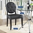 thumbnail image 5 of Modway 19.5" Rubberwood and Faux Leather Dining Side Chair, Black, 5 of 5