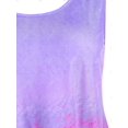 thumbnail image 3 of Más el tamaño de impresión del tinte del lazo de la túnica sin mangas Rosegal Camisetas sin mangas de talla grande, 3 of 5