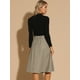 thumbnail image 3 of Falda Vintage de Tela de Cuadros para Mujer Falda Midi de Talle Alto marrón XS, 3 of 6