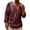 Wine, variant on Shirts For Men Summer Solid Color V Neck Button Long Sleeve Pullover Tops T-shirts Outwear,Blue,XL
