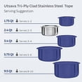 thumbnail image 5 of Tramontina Utsava 2.4-Quart Tri-Ply Clad Stainless Steel Tope/Patila with Lid - Induction & Oven Safe, 5 of 10