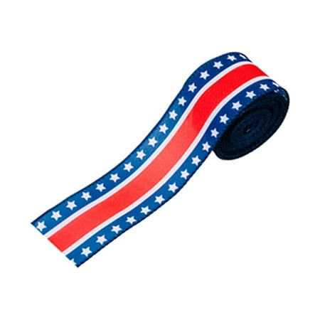 

Wiueurtly Independence Day Decoration Supplies USA Ribbon Holiday Streamers Flag Stripes Red White Blue Party Dress Up