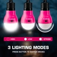 thumbnail image 3 of EverBrite Camping Light 3 Pack, LED Bulb with 3 Modes Portable Emergency Light, AAA Batteries Included, Red, 3 of 9