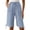 AB270 Blue, variant on Womens Shorts Solid Color Elastic Waist Straight Leg Shorty Women Loose Fit Bermuda Shorts Navy Size S