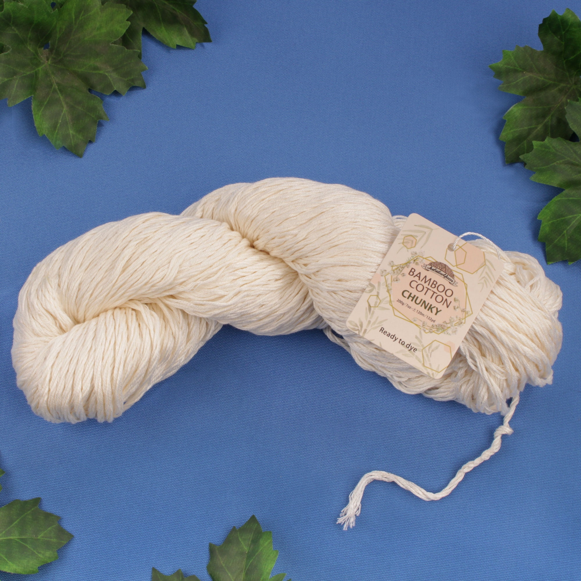 JubileeYarn Undyed Bamboo Cotton Chunky Yarn - 200g/Hank - 2 Hanks