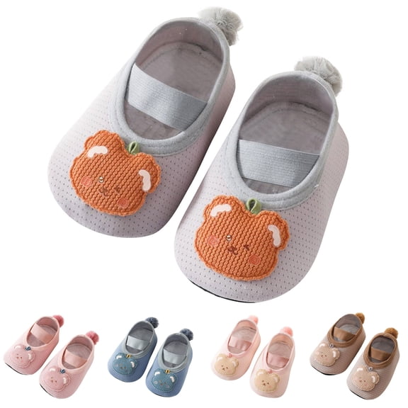 Dakaela Infant Baby Boys Girls Slippers Cozy Toddler Slip on Walking Sneakers Indoor Newborn Casual Barefoot Crib Socks Shoes Blue 3