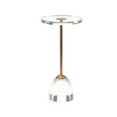 thumbnail image 1 of Round Acrylic Side Table with gold base 25"H x 12"W x 12"D , Acrylic Clear Side Table, Transparent Side Table, Round Acrylic Side Table, For Living Room, Entryway, Dining Room, Sofa Table, 1 of 3