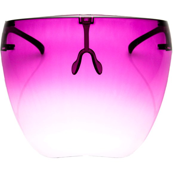 zeroUV - Visière de Protection Complète pour Visière Lunettes/lunettes de Soleil (Anti-Buée/filtre à Lumière Bleue) (Magenta/décoloration)