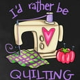 thumbnail image 3 of CafePress - I'd Rather Be Quilting Long Sleeve T Shirt - Women's Long Sleeve Graphic Tee Casual Fit, 3 of 4