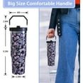 thumbnail image 2 of Halloween Gothic Skull 30oz Tumbler Gifts for Women Men, Skull Floral Stainless Steel Insulated Cup, Top Handle and Flip Straw Water Bottle Mug, 2 of 6