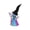 White, variant on Glowing Evil Pumpkin Figurine 9.8in, LED Geometric Halloween Ambient Light with Wizard Hat for Party & Home, Color-Changing Night Light(Does not include batteries)