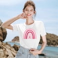 thumbnail image 3 of VILOVE Women Breast Cancer Shirt Pink Ribbon Breast Cancer Awareness T-Shirts Casual Short Sleeve Tops, 3 of 4