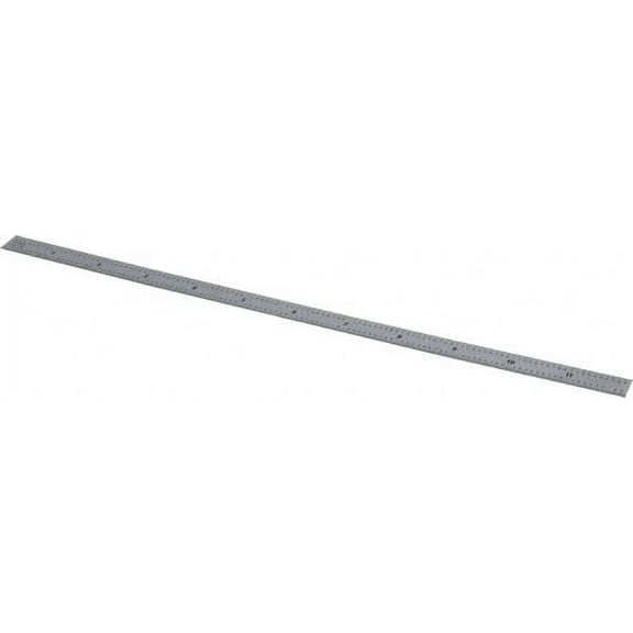 Mitutoyo 12" Long, 1/100, 1/64, 1/32, 1/10" Graduation, Flexible Stainless Steel Rule