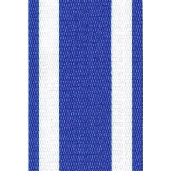 Lawn chair USA | Blue and White Webbing | Crafted from UV-resistant polypropylene | Durable straps offer stylish replacement options for your outdoor seating | Long-lasting comfort and support