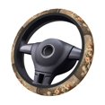 thumbnail image 2 of Fotbe Vintage Peonies Rustic Charm Funda para Volante Universal de 15 pulgadas, Accesorios para Auto para Hombre y Mujer, Protector de Volante Cómodo para SUV y Sedán, 2 of 6