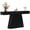 Black, variant on Fnova 63" Farmhouse Console Table, Narrow Wooden Entryway Table, Geometric Base Sofa Table for Living Room, Hallway, Light Brown
