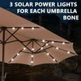 thumbnail image 6 of Ainfox 13ft x 6ft Rectangular Double-Sided Patio Umbrella with Solar Lights, Outdoor Market Canopy, Khaki, 6 of 8