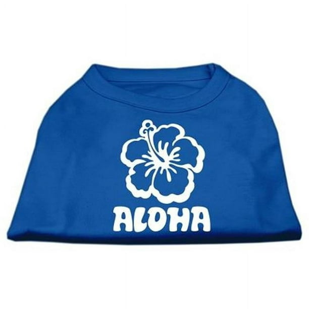 Aloha Fleur Chemise à Imprimé Bleu XXL (18)