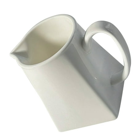 MLINS Mini Ceramic Creamer with Handle 230ml Porcelain Sauce Pitcher for Milk Coffee Jam Syrup 1 Set