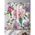 thumbnail image 2 of Pink Floral Blossom Sheer Curtains for Living Room Bedroom Spring Vintage Botanical Flowers Sheer Curtains 84 Inch Long 2 Panels Set Light Filtering Curtain Window Treatments Drapes for Dining Room, 2 of 6