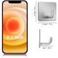 thumbnail image 5 of Adhesive Towel Hooks Towel Hooks for Hanging Robes Coat Hooks Stick on Wall Hooks Stainless Steel 4 Pack (Silver), 5 of 5