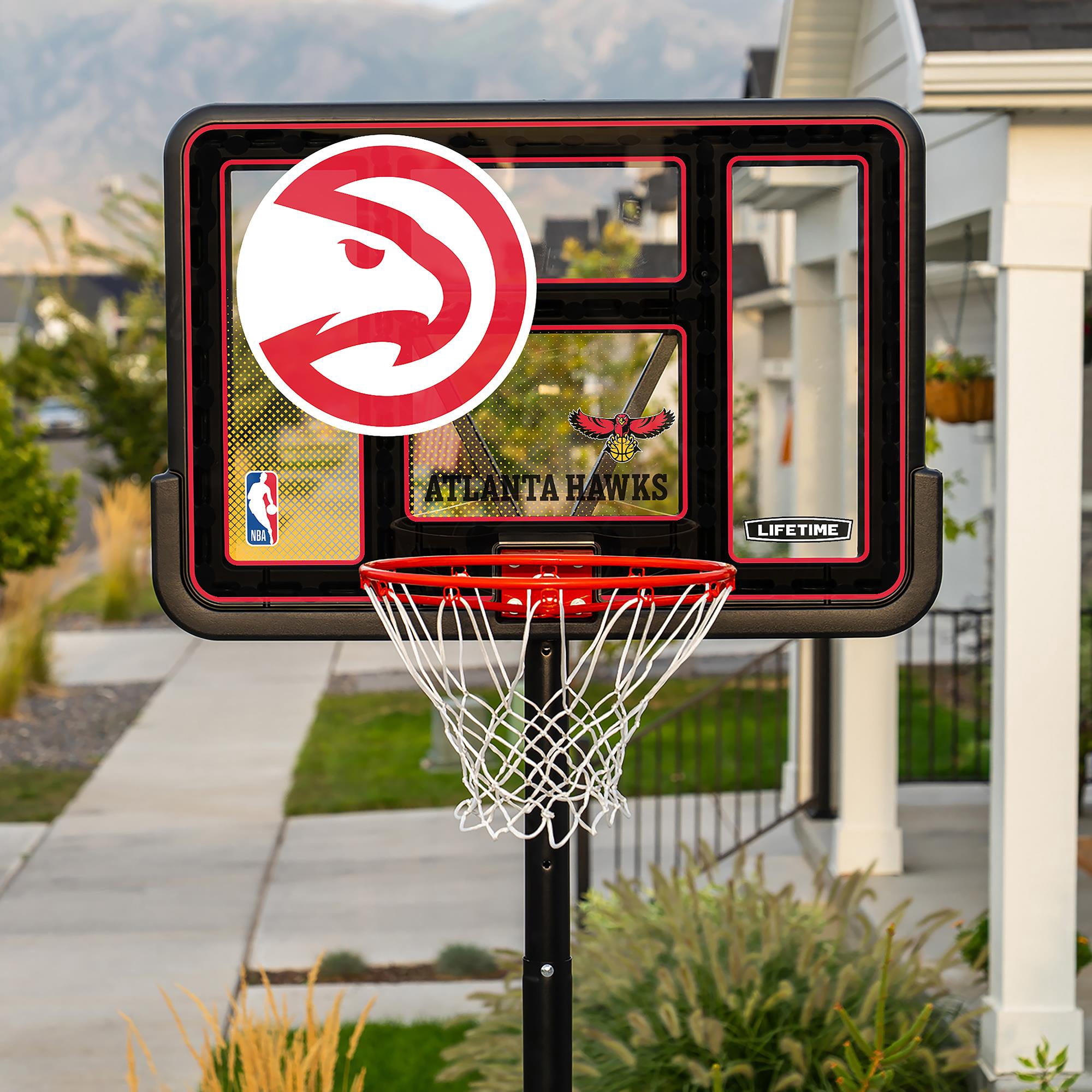 Lifetime NBA Atlanta Hawks 44" Portable Basketball Hoop with Wheels - 7.5 to 10 Ft Adjustable Height
