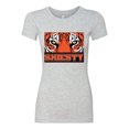 thumbnail image 2 of Wild Bobby Cincinnati Football Joe Sheisty Sports Women Slim Fit Junior Tee, Heather Grey, XX-Large, 2 of 5