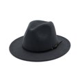 thumbnail image 2 of Sombrero de jazz Otoño e invierno Sombrero de copa retro Moda femenina Sombrero de lana para mujer, 2 of 6
