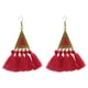 thumbnail image 2 of Pendientes de borla Prettyia para mujer rojo, 2 of 9