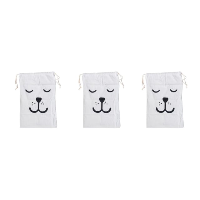 Wosthever Bolsa portátil de algodón y lino con cordón para sala de estar, dormitorio, a prueba de polvo, bolsa de gran capacidad, organizador Type3 NO3