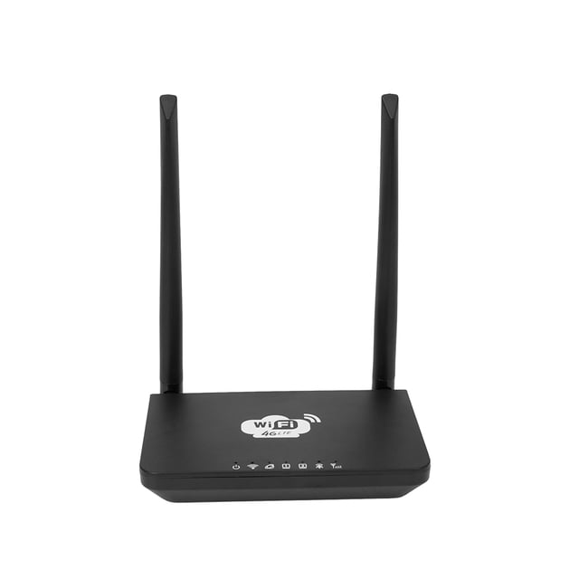 Conmutador de red LAN Enrutador WiFi 4G LTE Enrutador inalámbrico de alta velocidad de 300 Mbps con ranura para tarjeta SIM 2 antenas externas Negro (Versión americana) Abanopi Conmutador de red LAN