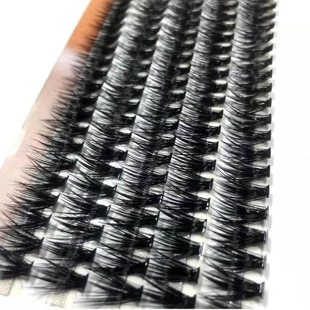 100 paquetes de extensiones de pestañas naturales de visón falso pestañas individuales 10/20/40D pestañas de racimo maquillaje pestañas postizas nuevo hola suerte unisex