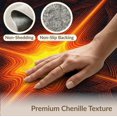 thumbnail image 6 of ODIKA 6'x9' Washable Area Rug Illusion Abstract Cracked Flow Molten Border Volcanic Optical Refined Structured for Queen Size Bedroom, Under Bed, Master Suite, Easy Care, Non-Shedding, 6 of 7