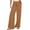 Coffee, variant on Seductiva Casual Pants for Women Linen Pants Women Summer Wide Leg Pants Drawstring Elastic Waist Pants High Waisted Pants Casual Beach Trousers Beach Pants Loose Fit