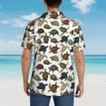 thumbnail image 6 of Balery Various Turtle Print Men's Hawaiian Shirts Short Sleeve Beach Shirt Relaxed Fit Vacation Button Down Shirts-X-Large, 6 of 9