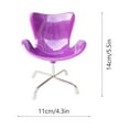 thumbnail image 2 of Jiandong Mini Computer Chair Swivel Tiny Computer Chair for Chinchilla Mouse Purple(5.51X4.33X4.33Inch), 2 of 10