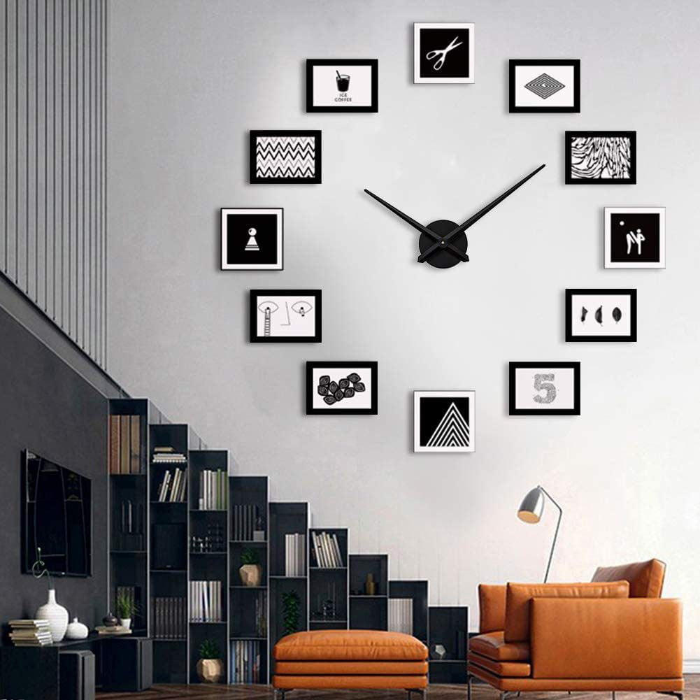 3D Clock Hands, DIY Large Wall Clock Hands Needles Quartz Clock Mechanism for Home Art Decor Accessories（Not Include Battery),Hour Hand 23.5cm, Minute Hand 31.3cm,Clock Frame Diameter 10cm