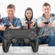 thumbnail image 1 of Controlador De Juegos Inalámbrico Controlador inalámbrico de iluminación de color para teléfonos Android/PS4/PS3/PC (negro), 1 of 9