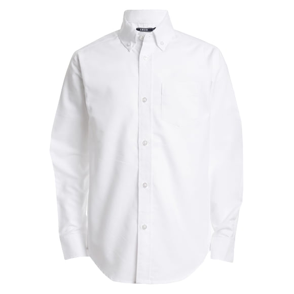 Camisa IZOD para Niños Manga Larga con Botones Blanca Talla 4