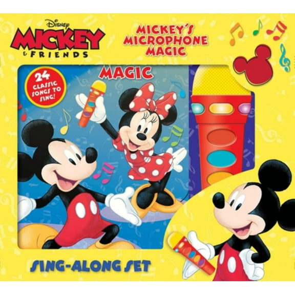 Disney Mickey and Friends: Mickey's Microphone Magic Sing-Along Sound Book Set: Sing-Along Set (Hardcover)