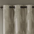 thumbnail image 4 of SunSmart Bentley Ogee Knitted Jacquard Total Blackout Panel in Taupe, 4 of 5