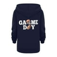 thumbnail image 6 of WOYY Little Girls Zip Up Hoodie Football Game Day Hooded Sweatshirt Casual Active Jacket, 6 of 6
