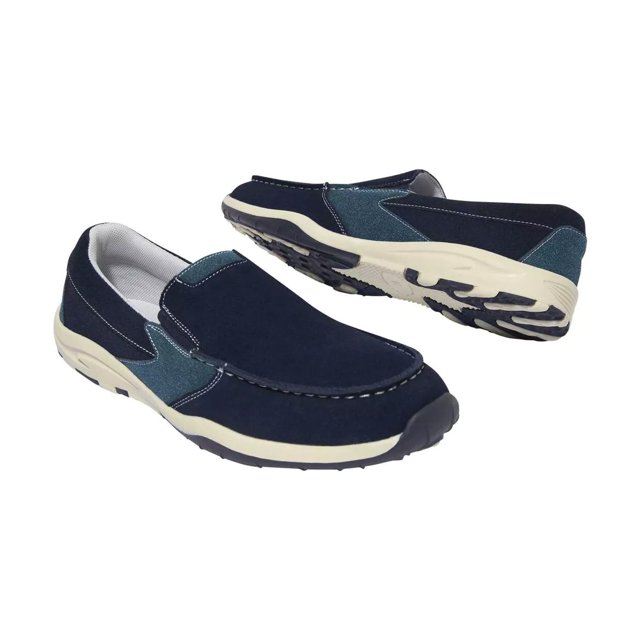 Atlas For Men - Mocasín de Cuero Slip-on para Hombre (Marino, Azul)