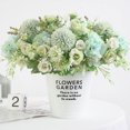 thumbnail image 4 of Toystoory Ramo floral de peonía de seda para el hogar, rosa artificial, flor falsa, decoración nupcial para boda Flores artificiales blanco verde 1 Stück, 4 of 6