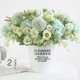 thumbnail image 4 of Toystoory Ramo floral de peonía de seda para el hogar, rosa artificial, flor falsa, decoración nupcial para boda Flores artificiales blanco verde 1 Stück, 4 of 6